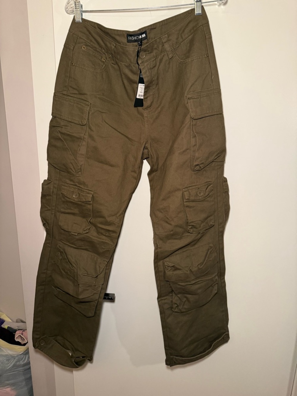 Fashion Nova Olive Cargo Pants - Durable Utility Style